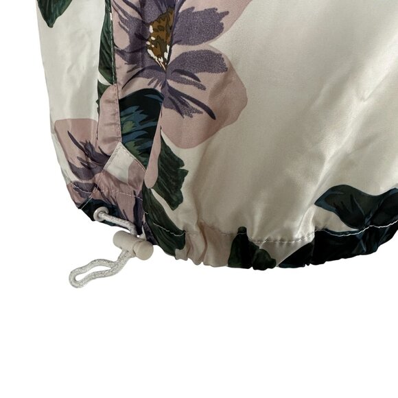 Floral Print Thread & Supply Hooded Pullover Jacket Medium Polyester Womens - Picture 3 of 9